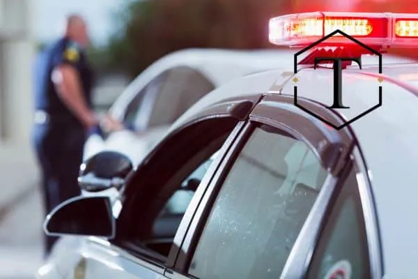 Officer pulls car over for a DUI